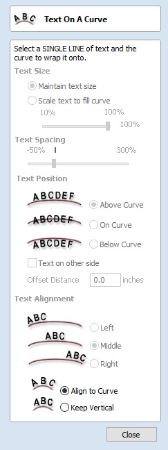 Text on Curve Form